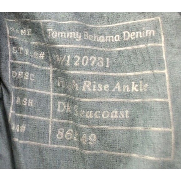 Tommy Bahama High Rise Ankle Tema Indigo Sparkle Denim Seacoast Wash Size 4 NWT - Picture 15 of 16
